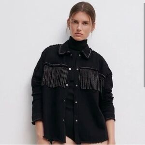 Zara fringe western jacket